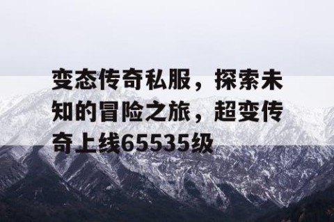 变态传奇私服，探索未知的冒险之旅，超变传奇上线65535级