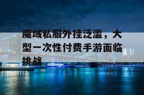 魔域私服外挂泛滥，大型一次性付费手游面临挑战