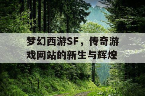 梦幻西游SF，传奇游戏网站的新生与辉煌