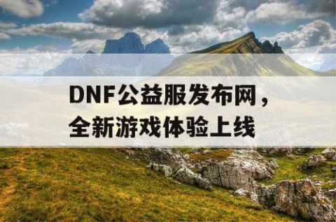 DNF公益服发布网，全新游戏体验上线