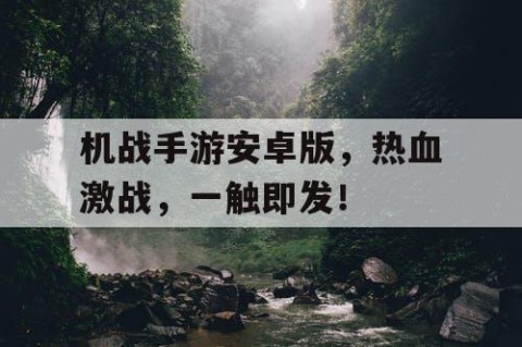 机战手游安卓版，热血激战，一触即发！