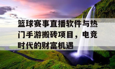 篮球赛事直播软件与热门手游搬砖项目，电竞时代的财富机遇