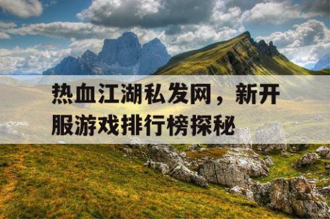 热血江湖私发网，新开服游戏排行榜探秘