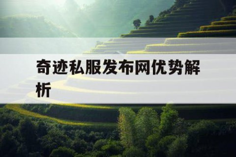 奇迹私服发布网优势解析