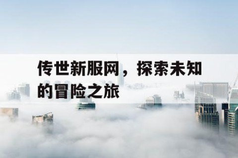 传世新服网，探索未知的冒险之旅