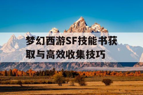 梦幻西游SF技能书获取与高效收集技巧