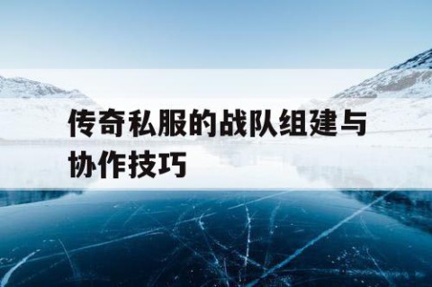 传奇私服的战队组建与协作技巧