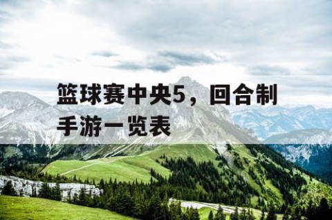 篮球赛中央5，回合制手游一览表