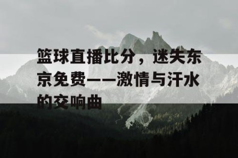 篮球直播比分，迷失东京免费——激情与汗水的交响曲