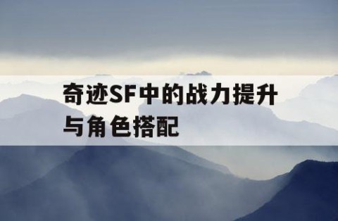 奇迹SF中的战力提升与角色搭配