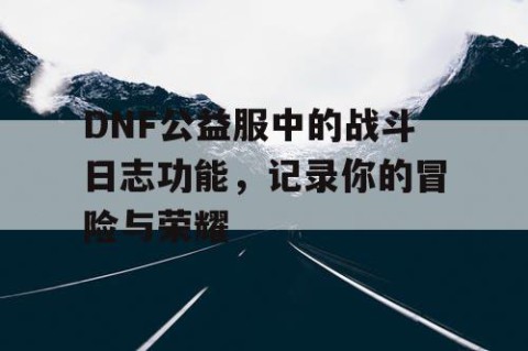 DNF公益服中的战斗日志功能，记录你的冒险与荣耀