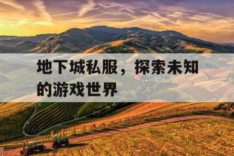 地下城私服，探索未知的游戏世界