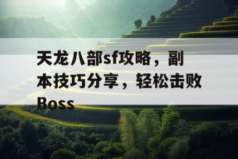 天龙八部sf攻略，副本技巧分享，轻松击败Boss