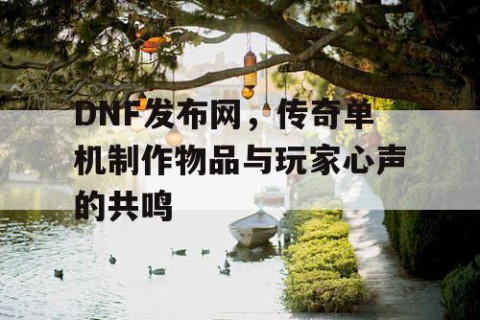 DNF发布网，传奇单机制作物品与玩家心声的共鸣