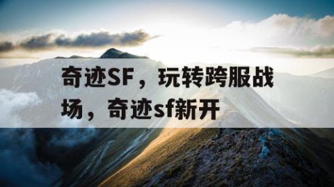 奇迹SF，玩转跨服战场，奇迹sf新开