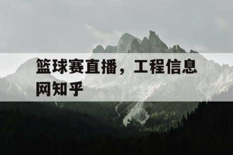 篮球赛直播，工程信息网知乎