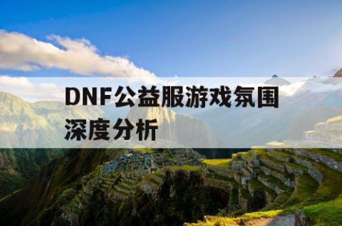 DNF公益服游戏氛围深度分析