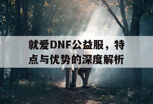 就爱DNF公益服，特点与优势的深度解析