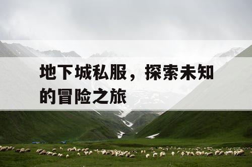 地下城私服，探索未知的冒险之旅