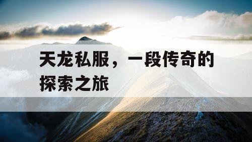 天龙私服，一段传奇的探索之旅