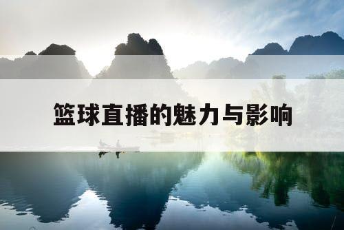篮球直播的魅力与影响