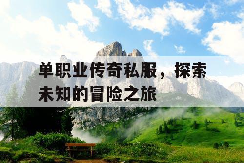 单职业传奇私服，探索未知的冒险之旅