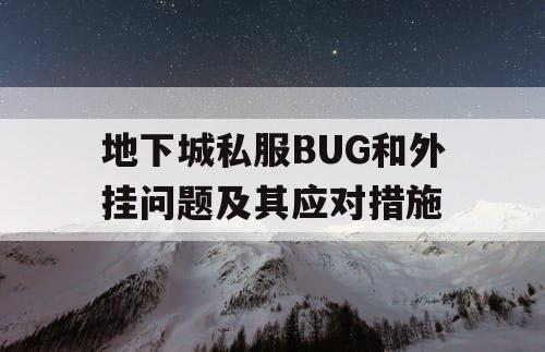 地下城私服BUG和外挂问题及其应对措施