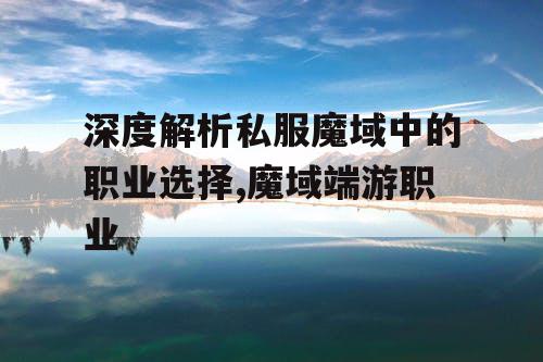 深度解析私服魔域中的职业选择,魔域端游职业