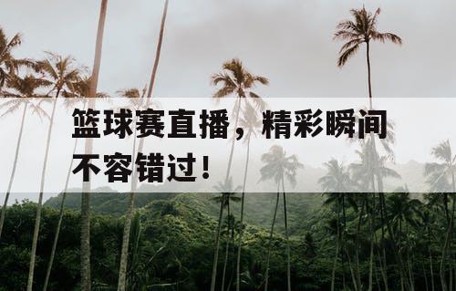 篮球赛直播，精彩瞬间不容错过！