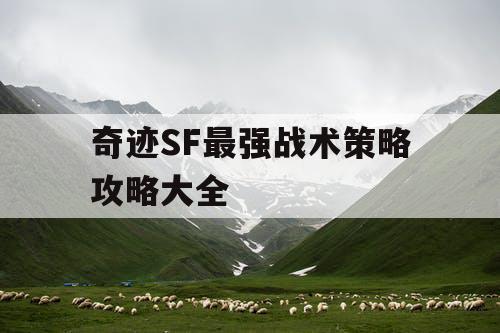 奇迹SF最强战术策略攻略大全