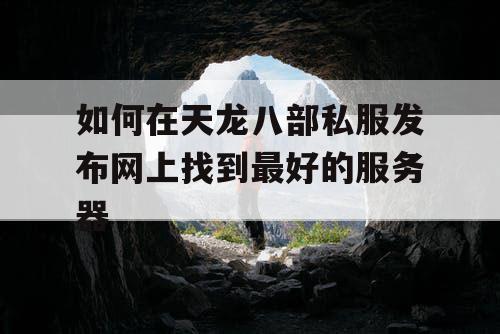 如何在天龙八部私服发布网上找到最好的服务器