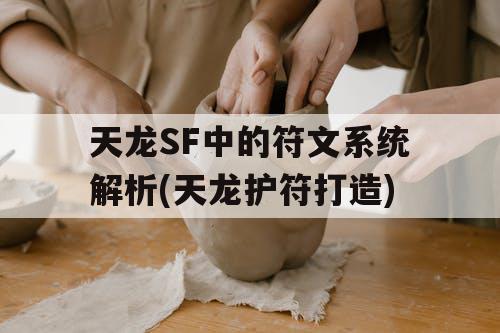 天龙SF中的符文系统解析(天龙护符打造)