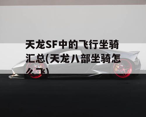 天龙SF中的飞行坐骑汇总(天龙八部坐骑怎么飞)