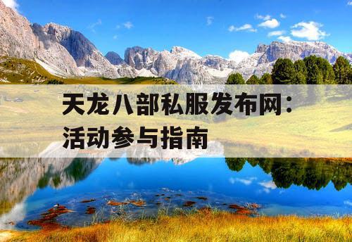 天龙八部私服发布网：活动参与指南