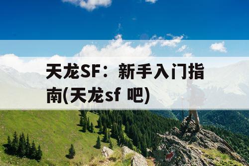 天龙SF：新手入门指南(天龙sf 吧)