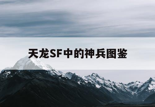 天龙SF中的神兵图鉴