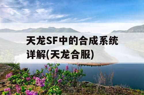 天龙SF中的合成系统详解(天龙合服)