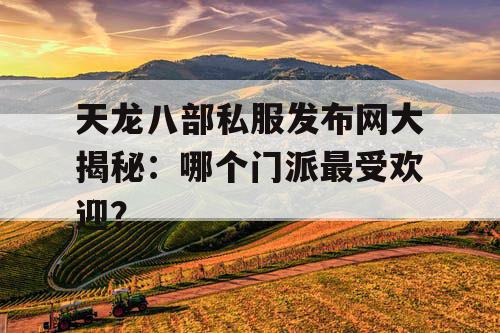天龙八部私服发布网大揭秘：哪个门派最受欢迎？