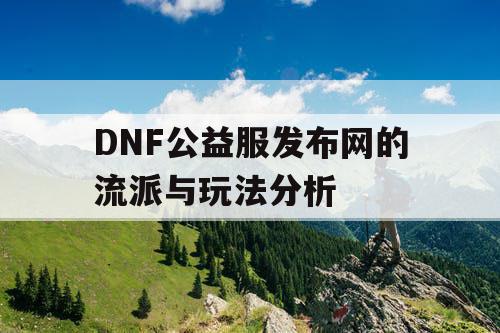 DNF公益服发布网的流派与玩法分析