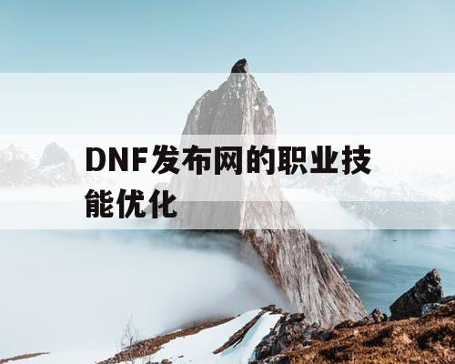 DNF发布网的职业技能优化