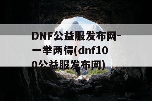 DNF公益服发布网-一举两得(dnf100公益服发布网)