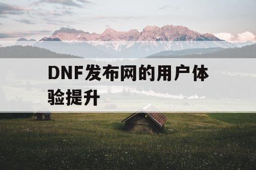 DNF发布网的用户体验提升