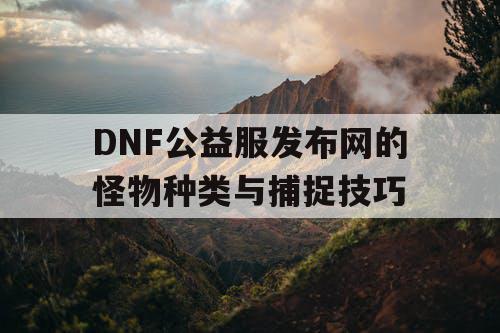DNF公益服发布网的怪物种类与捕捉技巧