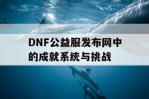DNF公益服发布网中的成就系统与挑战
