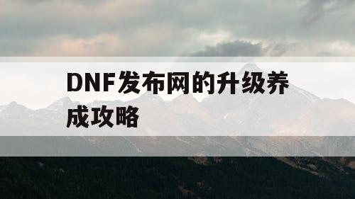 DNF发布网的升级养成攻略