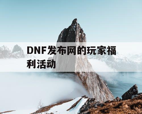 DNF发布网的玩家福利活动 DNF发布网的玩家福利活动