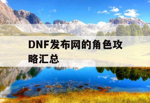 DNF发布网的角色攻略汇总 DNF发布网的角色攻略汇总