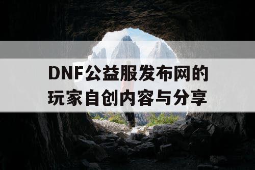DNF公益服发布网的玩家自创内容与分享