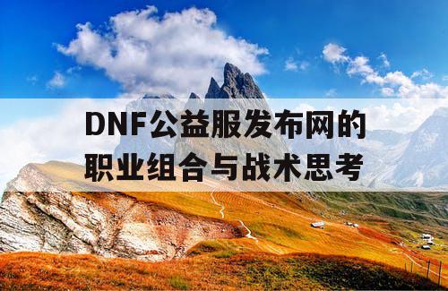 DNF公益服发布网的职业组合与战术思考