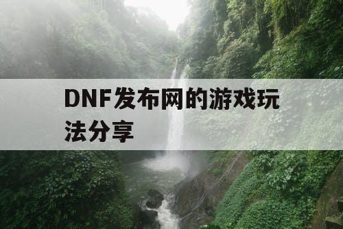 DNF发布网的游戏玩法分享